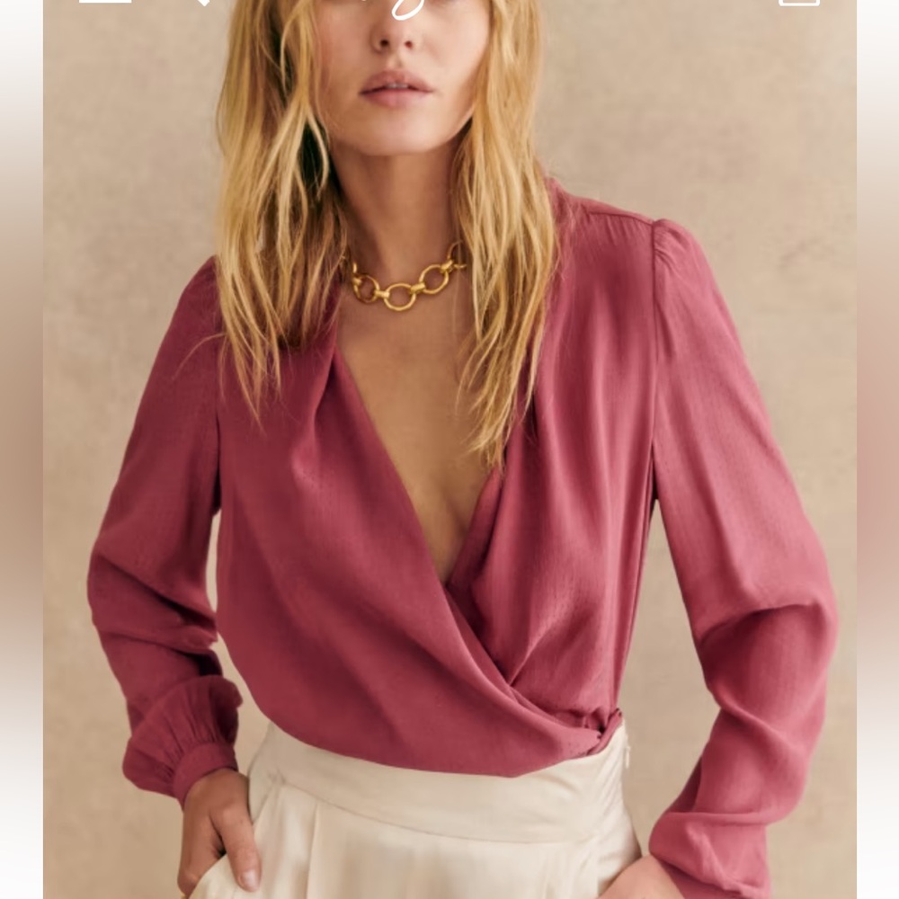COPY - Sezane ABÉLIA BLOUSE Mauve Blouse